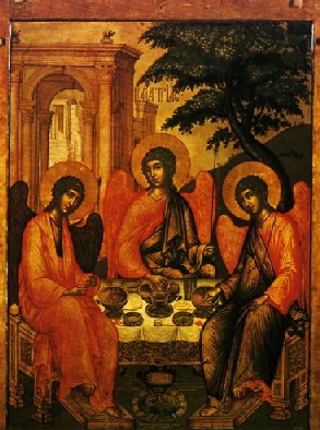 Simon Ushakov. Trinitat de l'Antic Testament.